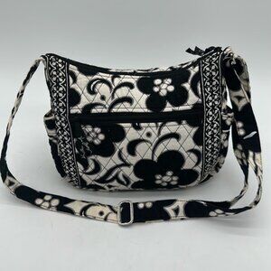 Vera Bradley Black and White Floral Crossbody Bag